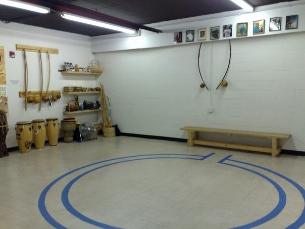 The capoeira roda where the jogo takes place